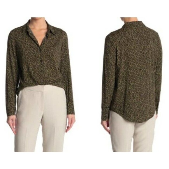 Milly Patterned Button Down Blouse - Medium - Picture 2 of 5